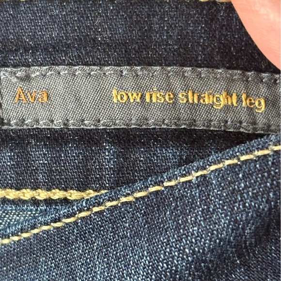 Citizens Of Humanity Ava Jeans Womens 27 Low Rise Straight Leg Dark Blue Wash - Picture 5 of 13